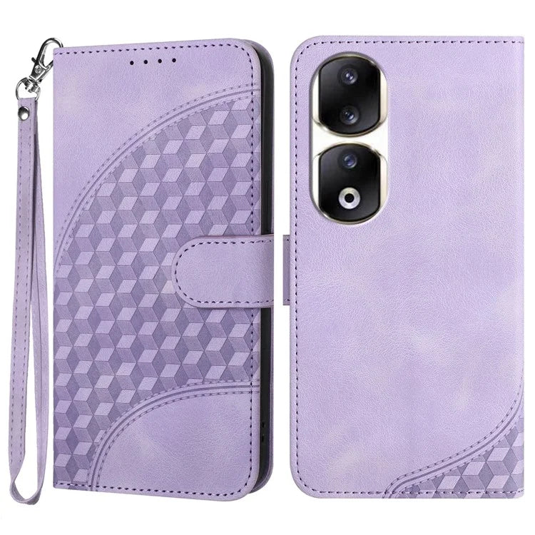 YX0060 For Honor 90 Pro Phone Case Imprinted Elephant Head Pattern Wallet Cover