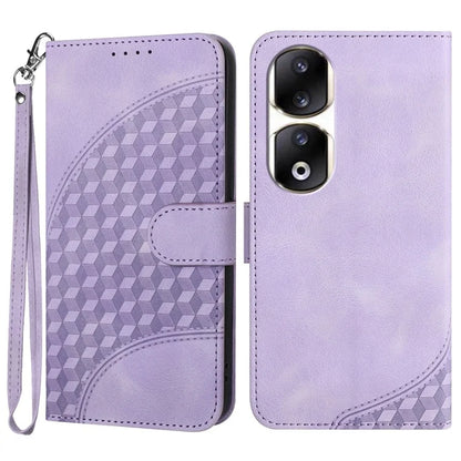 YX0060 For Honor 90 Pro Phone Case Imprinted Elephant Head Pattern Wallet Cover