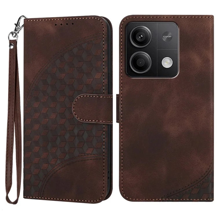 YX0060 For Xiaomi Redmi Note 13 5G Leather Case Wallet Anti-drop Phone Cover