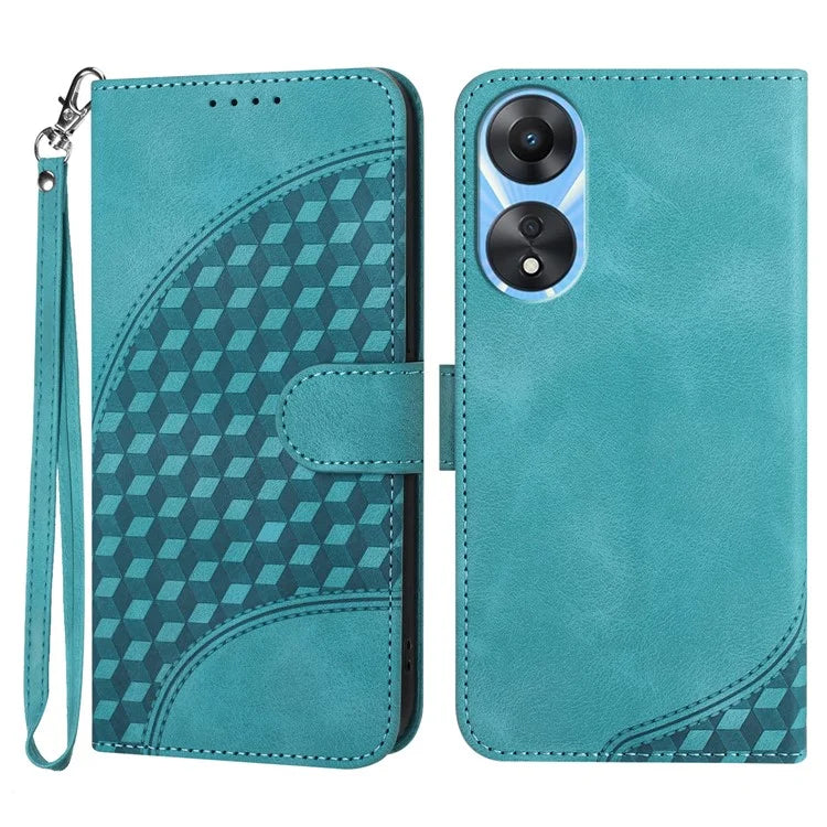 YX0060 For Oppo A58 4G Phone Case Elephant Head Pattern Leather Phone Wallet