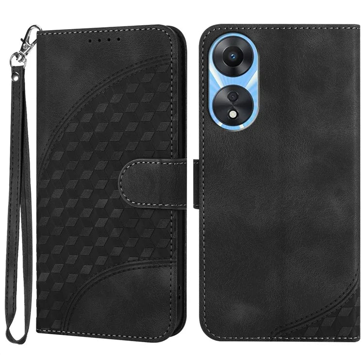 YX0060 For Oppo A58 4G Phone Case Elephant Head Pattern Leather Phone Wallet