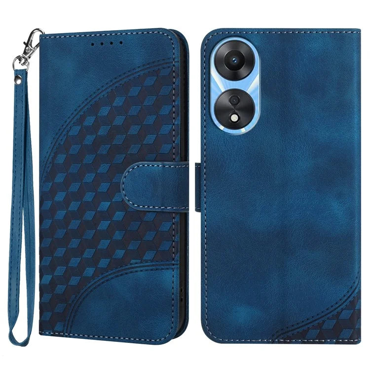 YX0060 For Oppo A58 4G Phone Case Elephant Head Pattern Leather Phone Wallet