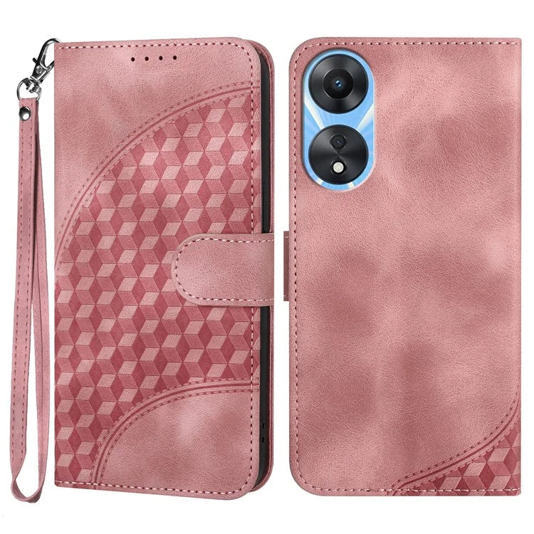 YX0060 For Oppo A58 4G Phone Case Elephant Head Pattern Leather Phone Wallet