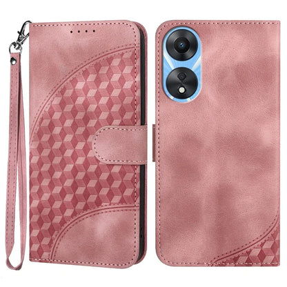 YX0060 For Oppo A58 4G Phone Case Elephant Head Pattern Leather Phone Wallet