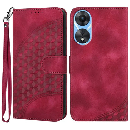 YX0060 For Oppo A58 4G Phone Case Elephant Head Pattern Leather Phone Wallet