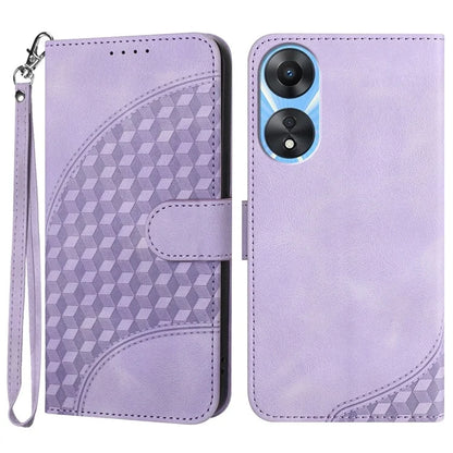 YX0060 For Oppo A58 4G Phone Case Elephant Head Pattern Leather Phone Wallet