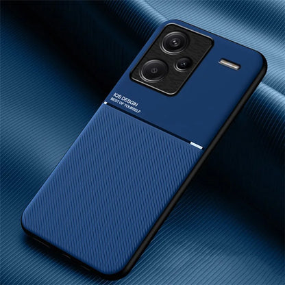 For Xiaomi Redmi Note 13 Pro+ 5G PU+TPU+PC Phone Case with Magnetic Holder Metal Sheet