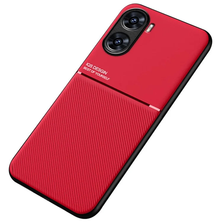 For vivo V29e (India) 5G Case Anti-drop PU+TPU+PC Cover with Magnetic Holder Metal Sheet