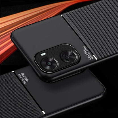 For Huawei nova 11 SE Case PU+TPU+PC Fall-proof Cover with Magnetic Holder Metal Sheet