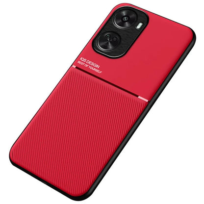 For Huawei nova 11 SE Case PU+TPU+PC Fall-proof Cover with Magnetic Holder Metal Sheet