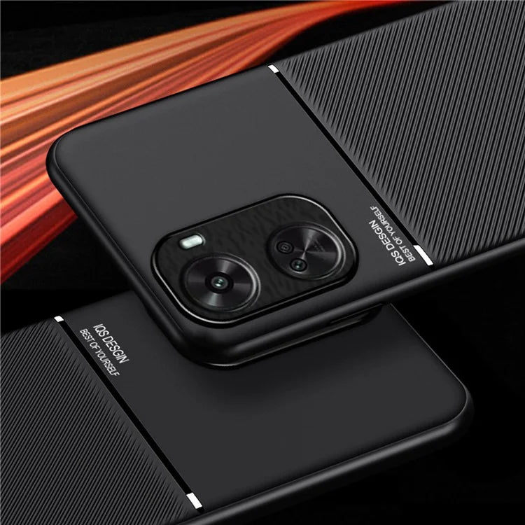 For Huawei nova 11 SE Case PU+TPU+PC Fall-proof Cover with Magnetic Holder Metal Sheet