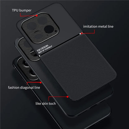 For Xiaomi 14 Case Fall Proof Mobile Phone Cover with Magnetic Holder Metal Sheet