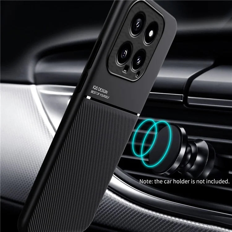 For Xiaomi 14 Case Fall Proof Mobile Phone Cover with Magnetic Holder Metal Sheet
