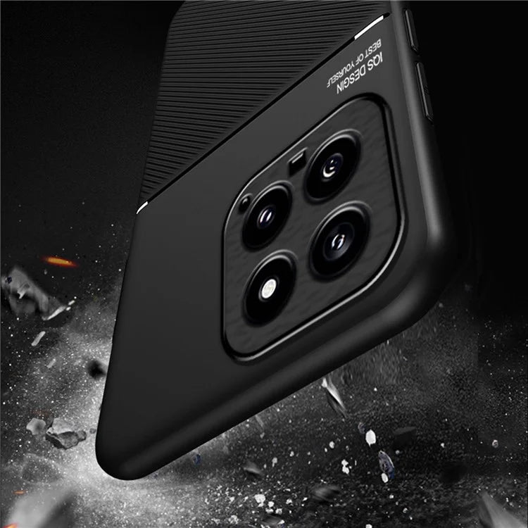 For Xiaomi 14 Case Fall Proof Mobile Phone Cover with Magnetic Holder Metal Sheet