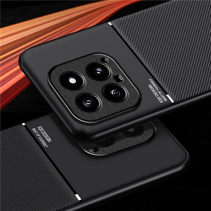 For Xiaomi 14 Case Fall Proof Mobile Phone Cover with Magnetic Holder Metal Sheet