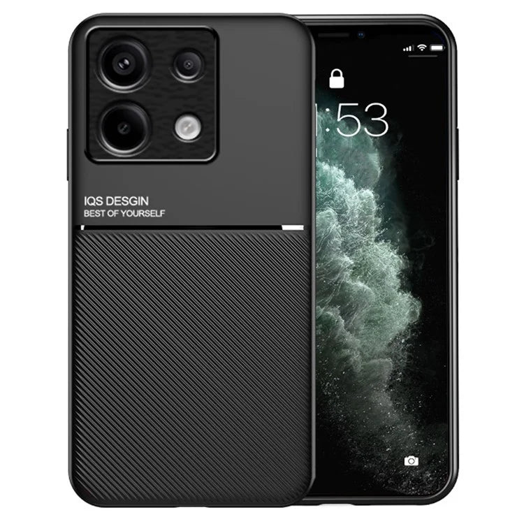 For Xiaomi Redmi Note 13 Pro 5G / Poco X6 5G Back Case Phone Cover with Magnetic Holder Metal Sheet
