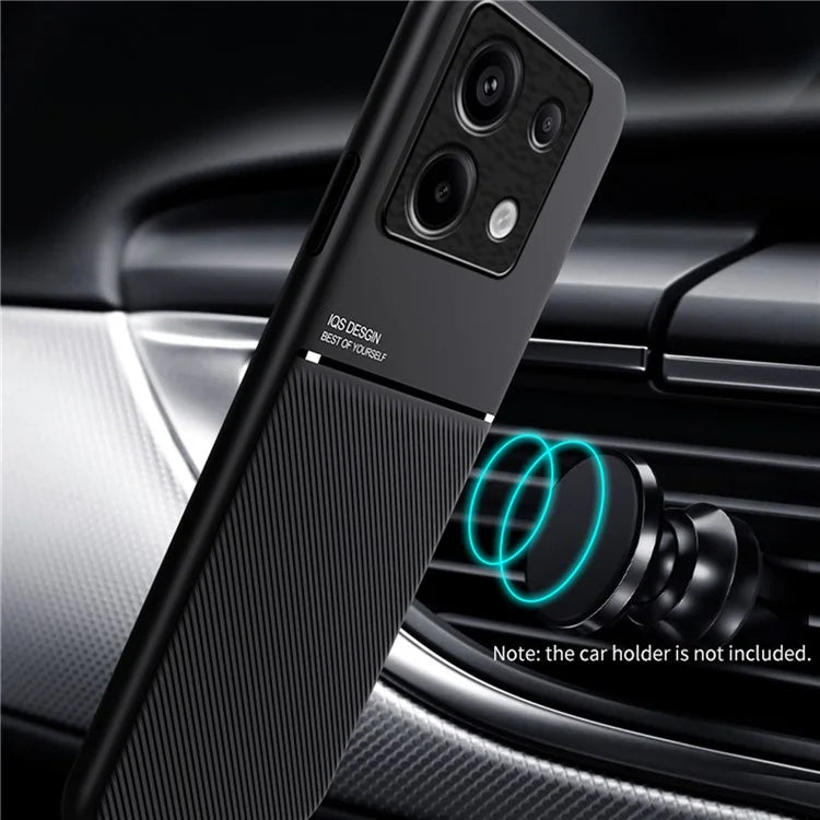 For Xiaomi Redmi Note 13 Pro 5G / Poco X6 5G Back Case Phone Cover with Magnetic Holder Metal Sheet