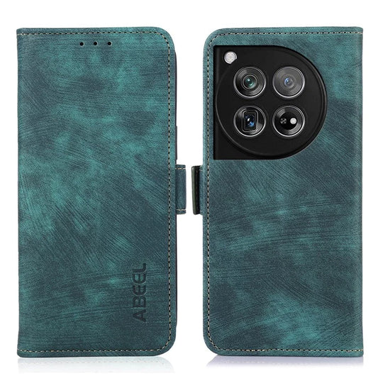 ABEEL For OnePlus 12 5G Case Retro PU Leather+TPU Folio Stand Cover with Magnetic Clasp