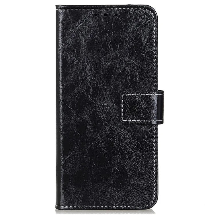 Crazy Horse Texture Case for OnePlus 12 5G Shell Vintage PU Leather Stand Wallet Cover