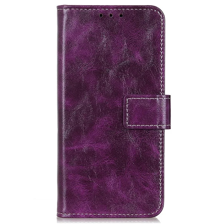 Crazy Horse Texture Case for OnePlus 12 5G Shell Vintage PU Leather Stand Wallet Cover