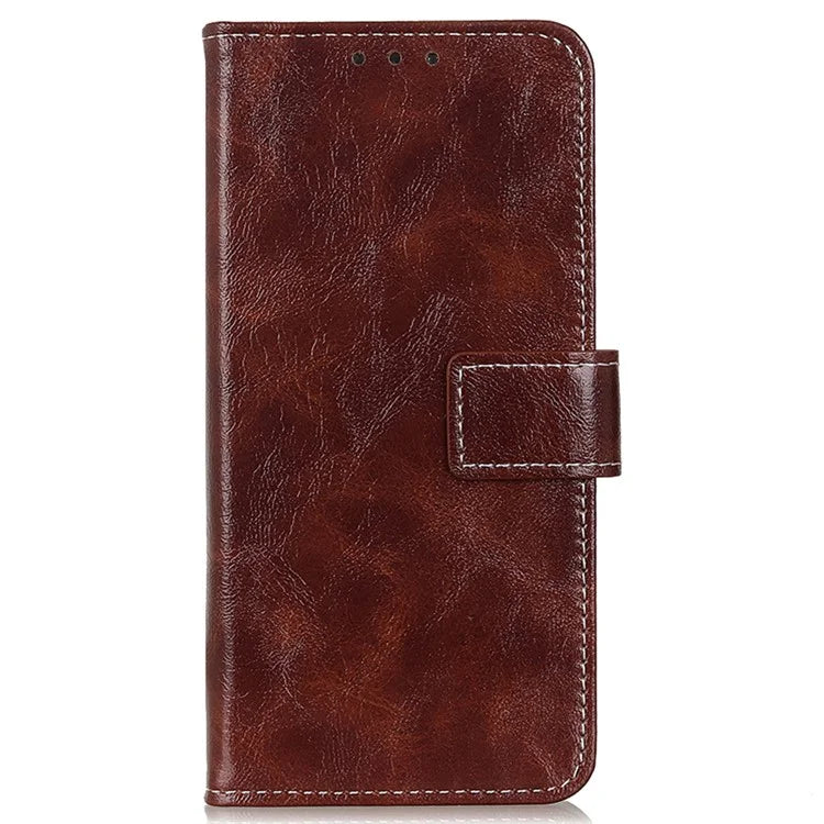 Crazy Horse Texture Case for OnePlus 12 5G Shell Vintage PU Leather Stand Wallet Cover