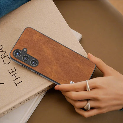 ABEEL For Samsung Galaxy S24 Case Shockproof PU Leather+PC Retro Phone Guard Cover
