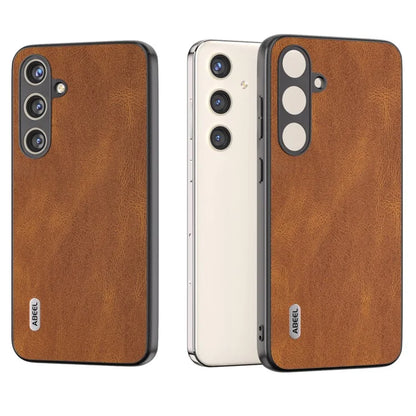 ABEEL For Samsung Galaxy S24 Case Shockproof PU Leather+PC Retro Phone Guard Cover