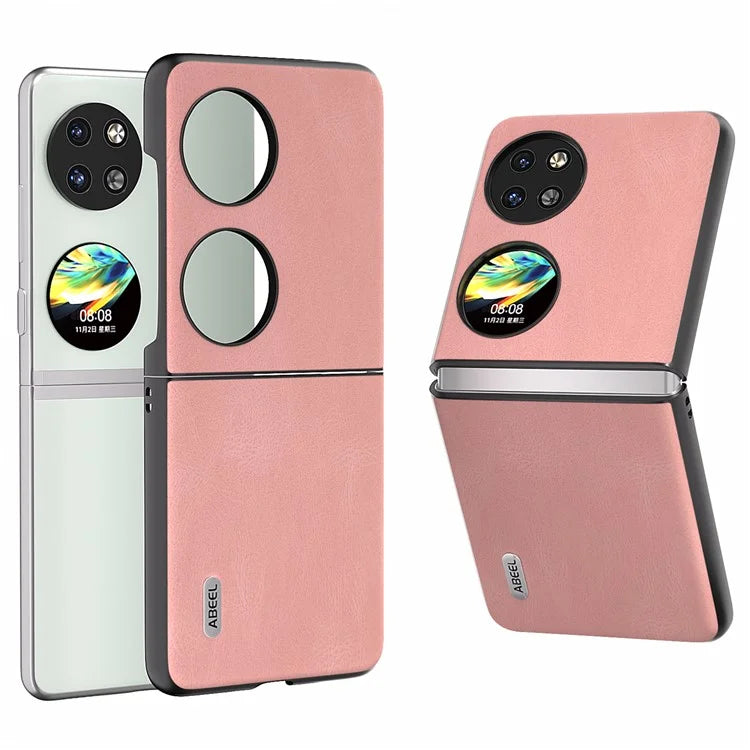ABEEL For Huawei Pocket 2 Folding Phone Case Retro Leather+PC Cover