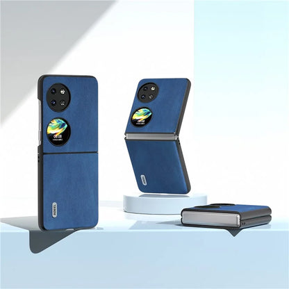ABEEL For Huawei Pocket 2 Folding Phone Case Retro Leather+PC Cover