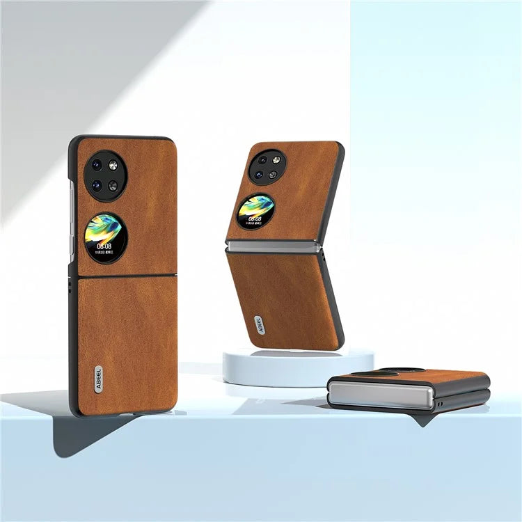 ABEEL For Huawei Pocket 2 Folding Phone Case Retro Leather+PC Cover