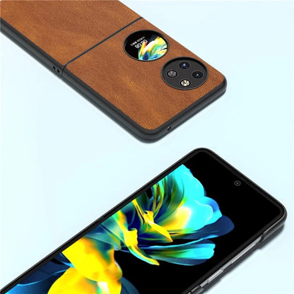 ABEEL For Huawei Pocket 2 Folding Phone Case Retro Leather+PC Cover