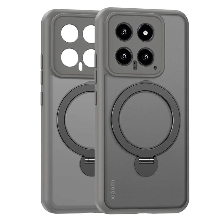 For Xiaomi 14 Pro Magnetic Case PC+TPU Phone Cover Ring Holder Kickstand