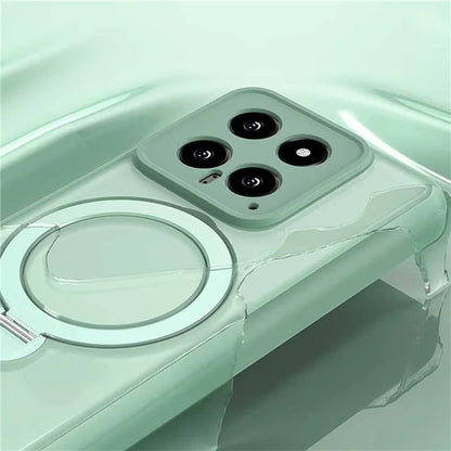 For Xiaomi 14 Pro Magnetic Case PC+TPU Phone Cover Ring Holder Kickstand