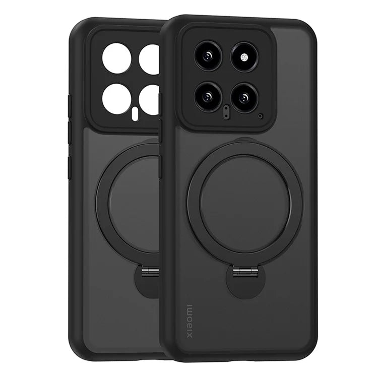 For Xiaomi 14 Pro Magnetic Case PC+TPU Phone Cover Ring Holder Kickstand