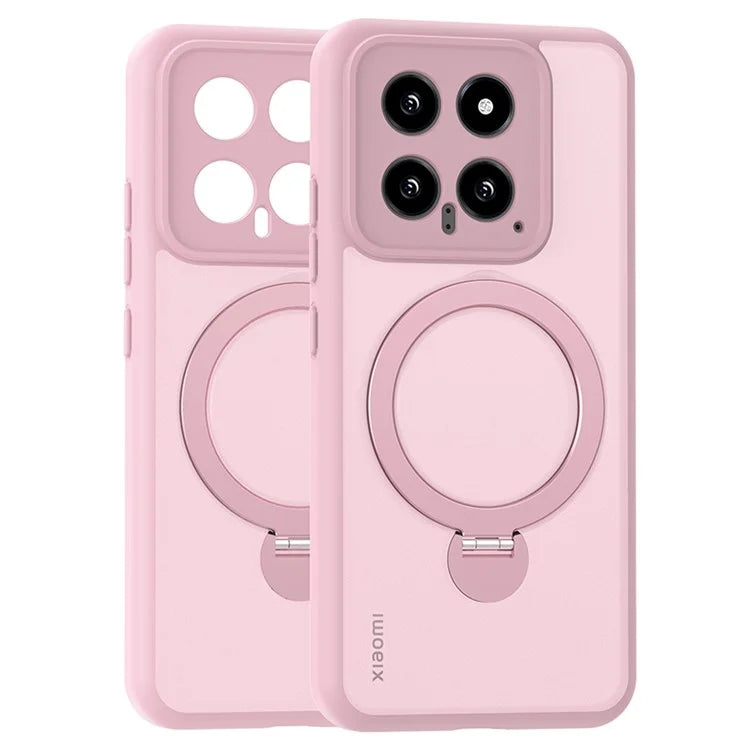 For Xiaomi 14 Pro Magnetic Case PC+TPU Phone Cover Ring Holder Kickstand