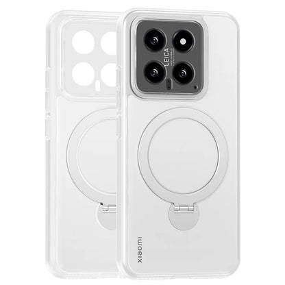 For Xiaomi 14 Pro Magnetic Case PC+TPU Phone Cover Ring Holder Kickstand