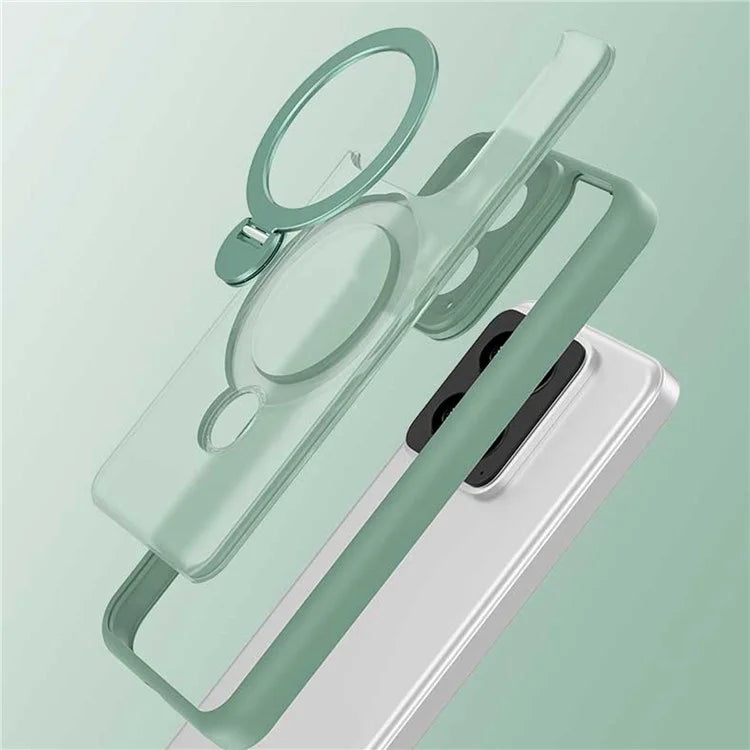 Magnetic Phone Case for Xiaomi 14 Ring Holder Kickstand PC+TPU Cover