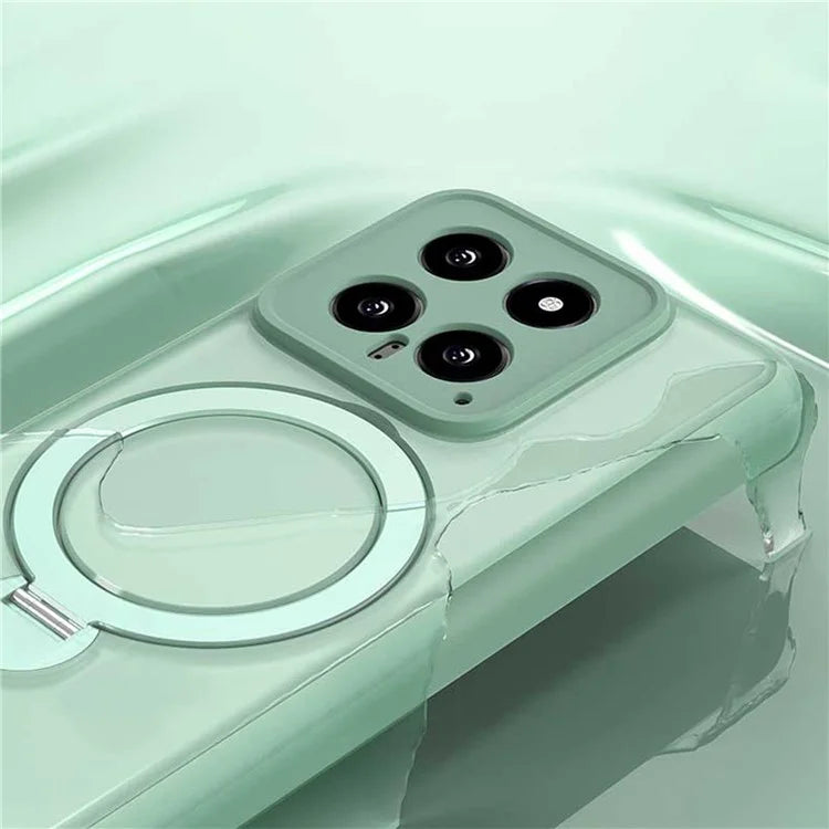 Magnetic Phone Case for Xiaomi 14 Ring Holder Kickstand PC+TPU Cover