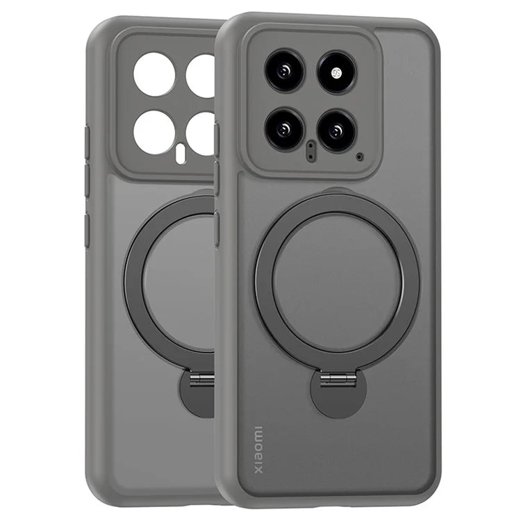Magnetic Phone Case for Xiaomi 14 Ring Holder Kickstand PC+TPU Cover