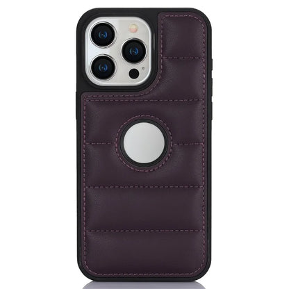 For iPhone 13 Pro 6.1 inch Cell Phone Case Logo Window PU Leather+TPU Back Cover