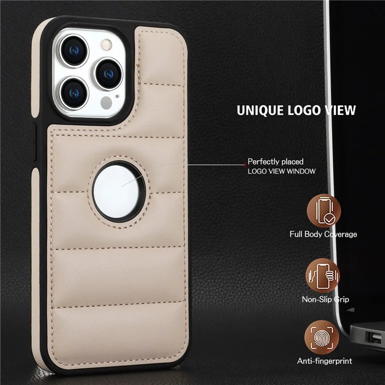 For iPhone 14 Pro Max PU Leather+TPU Well-protected Cell Phone Case with Logo Window