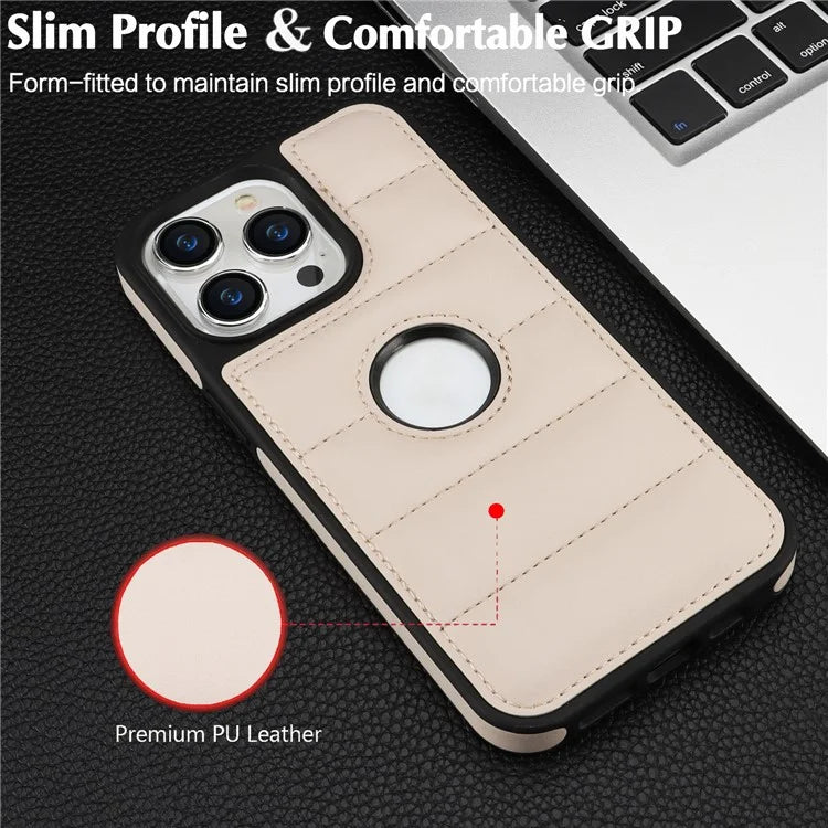 For iPhone 14 Pro Max PU Leather+TPU Well-protected Cell Phone Case with Logo Window