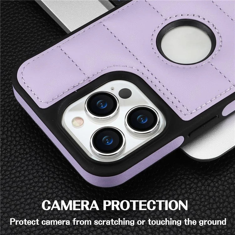 For iPhone 14 Pro Max PU Leather+TPU Well-protected Cell Phone Case with Logo Window