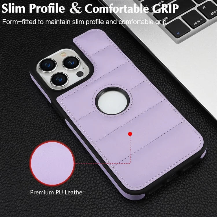 For iPhone 14 Pro Max PU Leather+TPU Well-protected Cell Phone Case with Logo Window