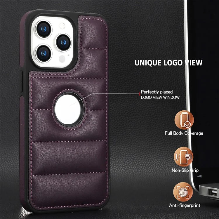 For iPhone 14 Pro Max PU Leather+TPU Well-protected Cell Phone Case with Logo Window