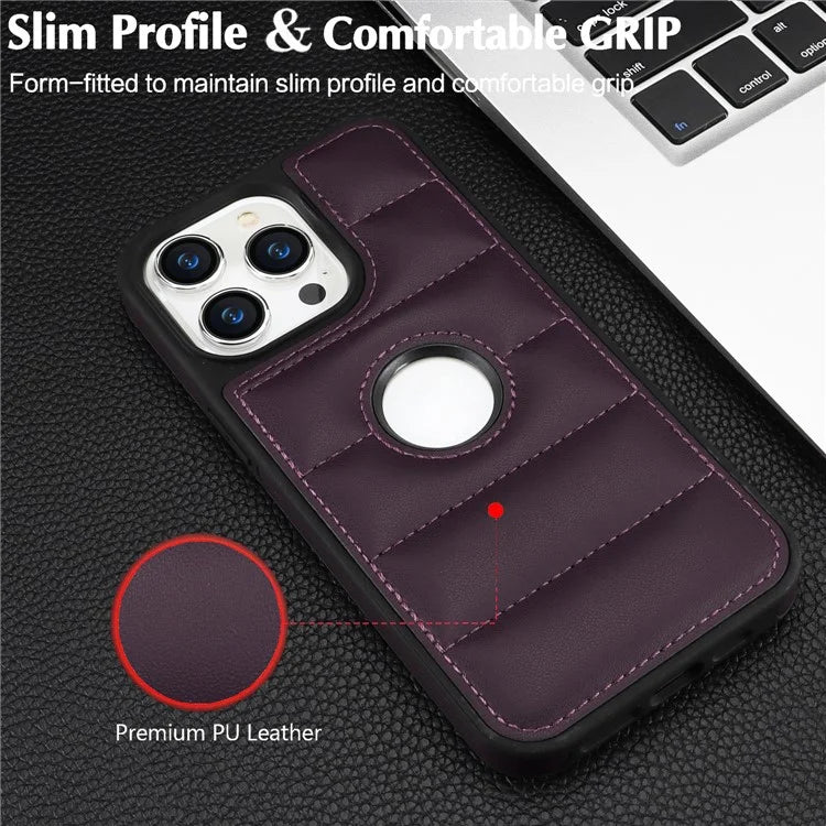 For iPhone 14 Pro Max PU Leather+TPU Well-protected Cell Phone Case with Logo Window