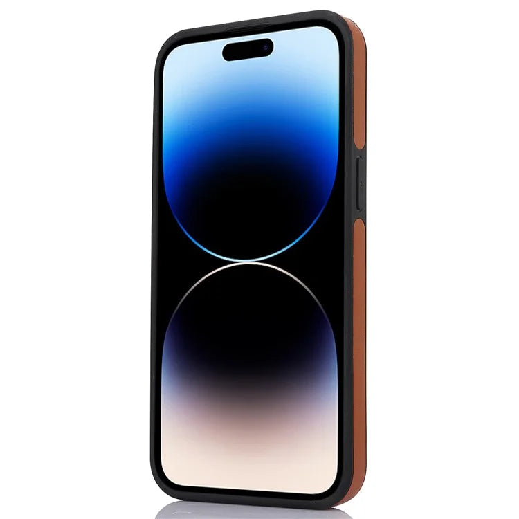 For iPhone 14 Pro Max PU Leather+TPU Well-protected Cell Phone Case with Logo Window