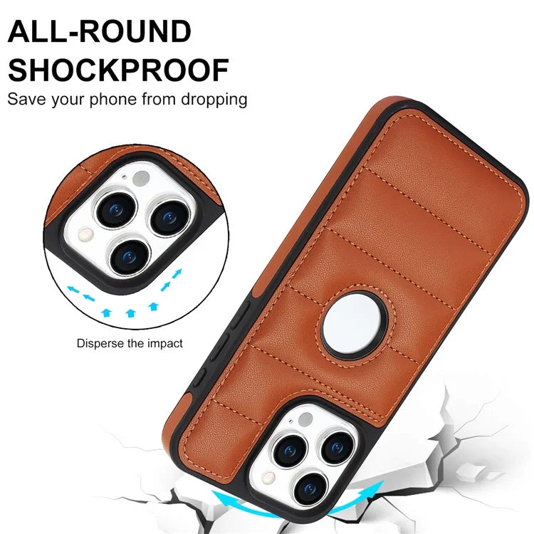 For iPhone 14 Pro Max PU Leather+TPU Well-protected Cell Phone Case with Logo Window