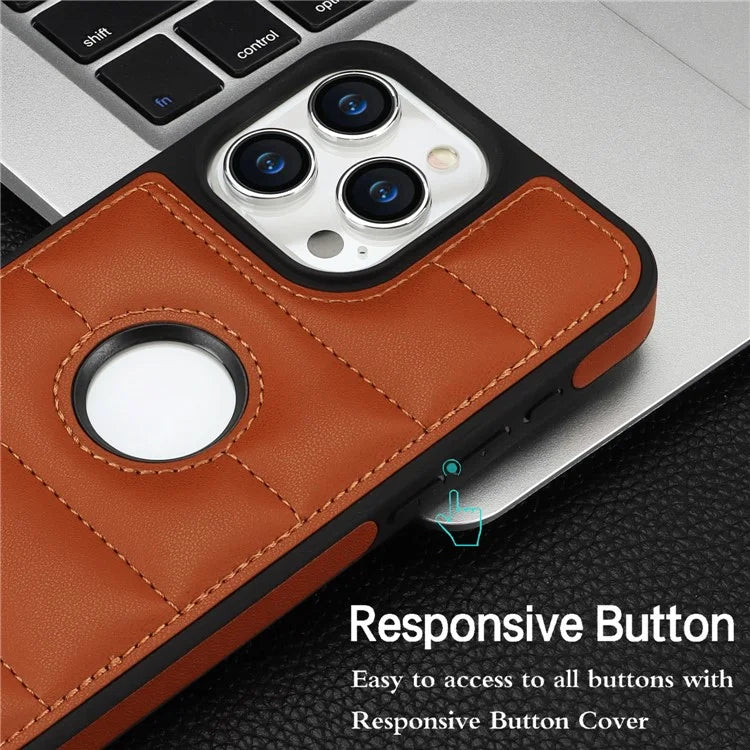 For iPhone 14 Pro Max PU Leather+TPU Well-protected Cell Phone Case with Logo Window