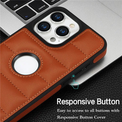 For iPhone 14 Pro Max PU Leather+TPU Well-protected Cell Phone Case with Logo Window